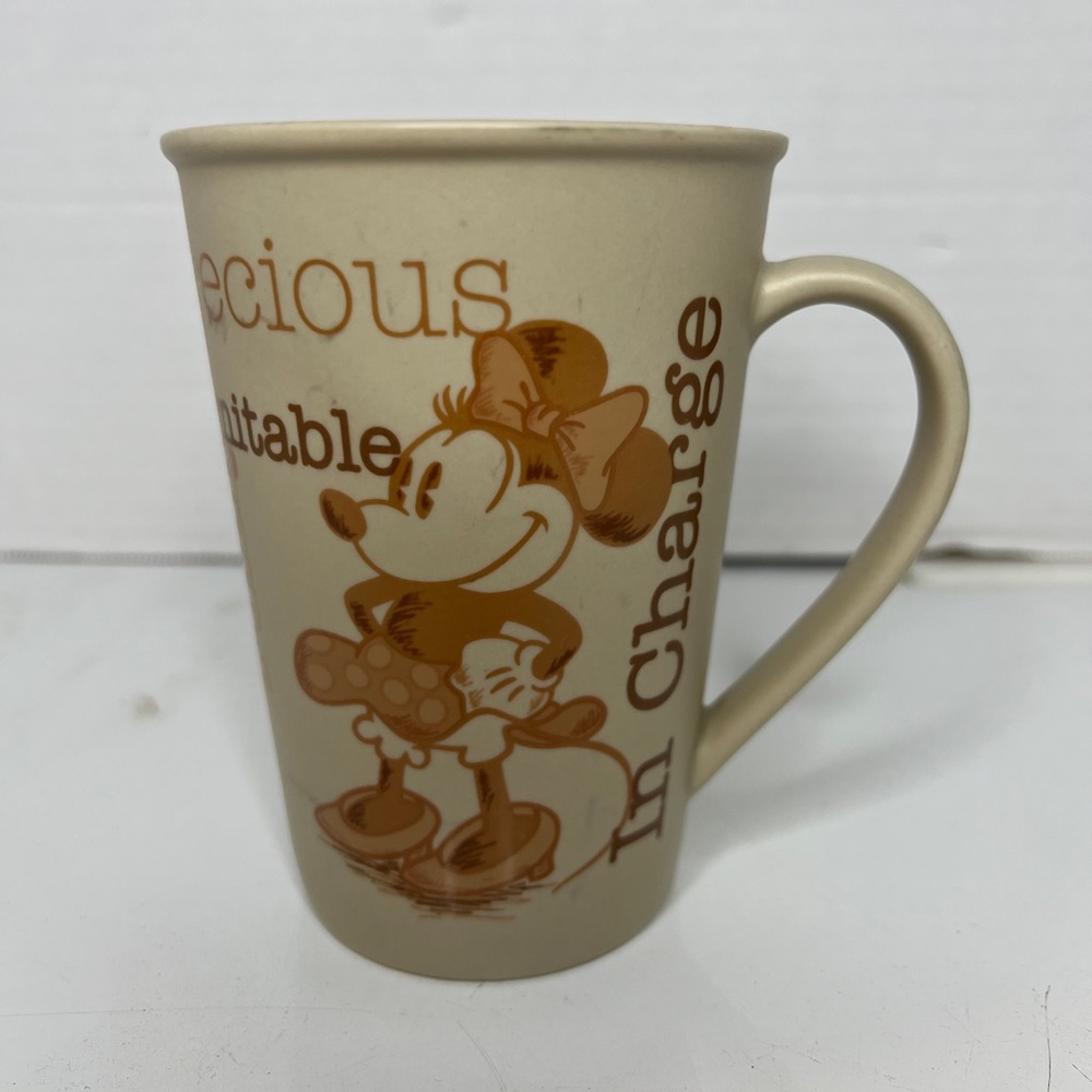 Disney Minnie Mouse Sepia Tone Ceramic Mug Sweet Sassy Precious Funny In Charge